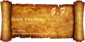 Gass Fortuna névjegykártya